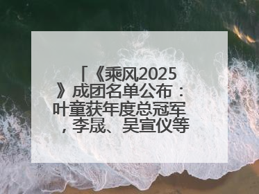 《乘风2025》成团名单公布：叶童获年度总冠军，李晟、吴宣仪等10位姐姐成功成团，陈德容获年度高光人物