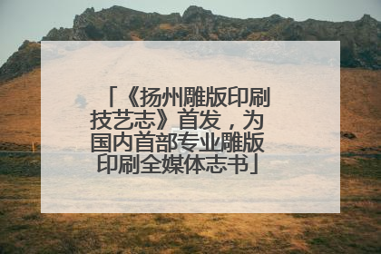 《扬州雕版印刷技艺志》首发，为国内首部专业雕版印刷全媒体志书