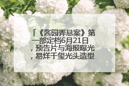 《酱园弄悬案》第一部定档6月21日，预告片与海报曝光，易烊千玺光头造型饰演“周瞎子”
