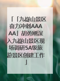 「九嶷山景区奋力冲刺AAAAA」胡勇刚深入九嶷山景区现场调研5A级旅游景区创建工作
