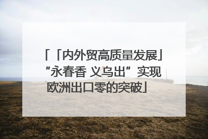 「内外贸高质量发展」“永春香 义乌出”实现欧洲出口零的突破
