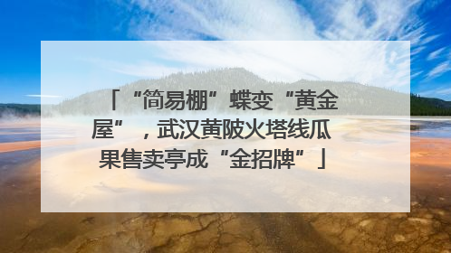 “简易棚”蝶变“黄金屋”，武汉黄陂火塔线瓜果售卖亭成“金招牌”