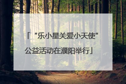 “乐小星关爱小天使”公益活动在濮阳举行