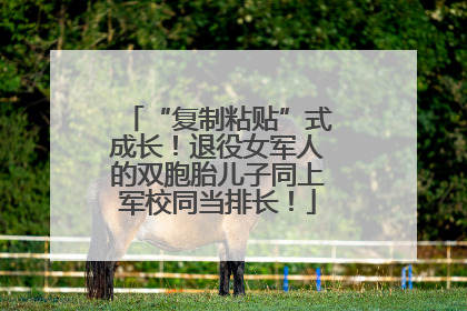 “复制粘贴”式成长！退役女军人的双胞胎儿子同上军校同当排长！