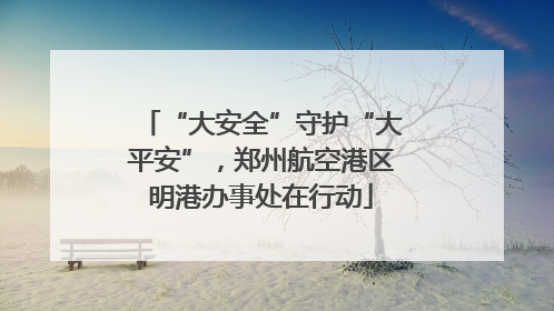 “大安全”守护“大平安”，郑州航空港区明港办事处在行动