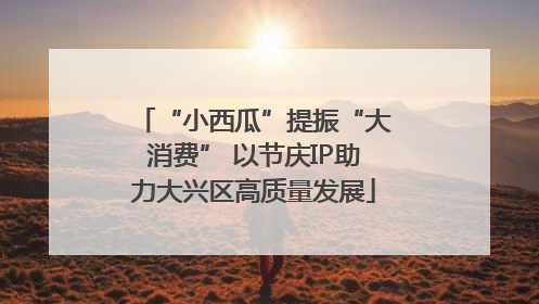 “小西瓜”提振“大消费” 以节庆IP助力大兴区高质量发展