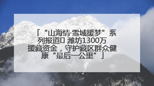 “山海情·雪域援梦”系列报道⑪ 潍坊1300万援藏资金，守护藏区群众健康“最后一公里”