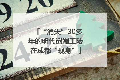 “消失”30多年的明代蜀端王陵在成都“现身”