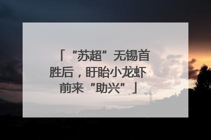 “苏超”无锡首胜后，盱眙小龙虾前来“助兴”