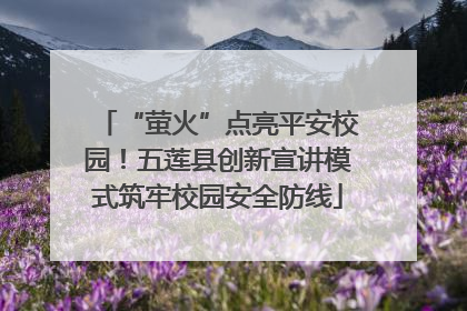 “萤火”点亮平安校园！五莲县创新宣讲模式筑牢校园安全防线