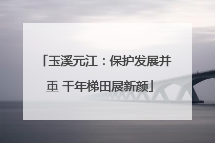 玉溪元江：保护发展并重 千年梯田展新颜