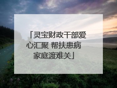 灵宝财政干部爱心汇聚 帮扶患病家庭渡难关