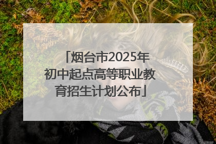 烟台市2025年初中起点高等职业教育招生计划公布