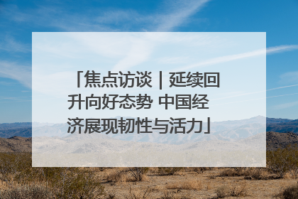 焦点访谈｜延续回升向好态势 中国经济展现韧性与活力