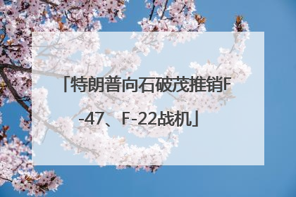 特朗普向石破茂推销F-47、F-22战机