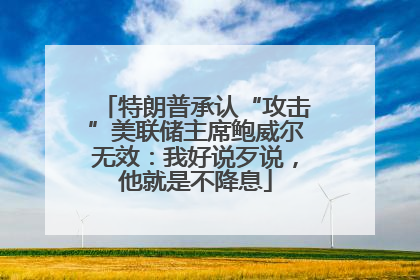 特朗普承认“攻击”美联储主席鲍威尔无效：我好说歹说，他就是不降息