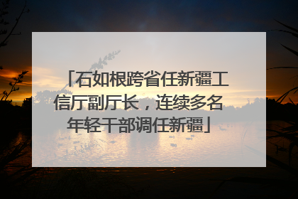 石如根跨省任新疆工信厅副厅长，连续多名年轻干部调任新疆