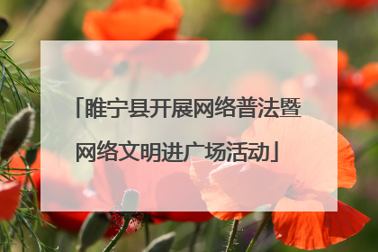 睢宁县开展网络普法暨网络文明进广场活动