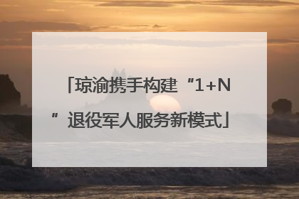 琼渝携手构建“1+N”退役军人服务新模式
