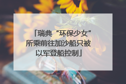 瑞典“环保少女”所乘前往加沙船只被以军登船控制