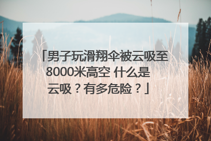 男子玩滑翔伞被云吸至8000米高空 什么是云吸？有多危险？