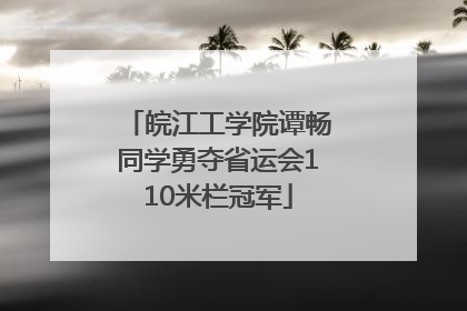 皖江工学院谭畅同学勇夺省运会110米栏冠军