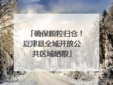 确保颗粒归仓！夏津县全域开放公共区域晒粮