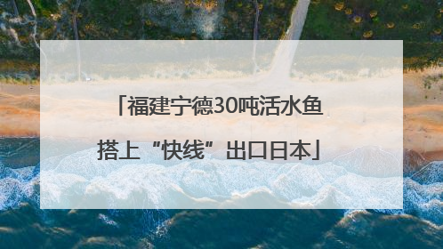 福建宁德30吨活水鱼搭上“快线”出口日本