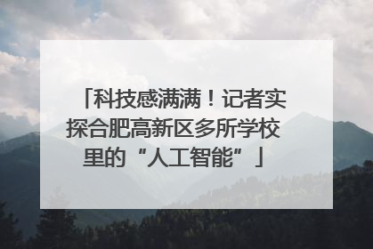 科技感满满！记者实探合肥高新区多所学校里的“人工智能”