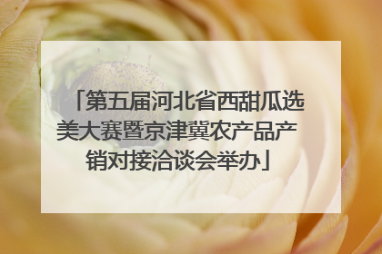 第五届河北省西甜瓜选美大赛暨京津冀农产品产销对接洽谈会举办