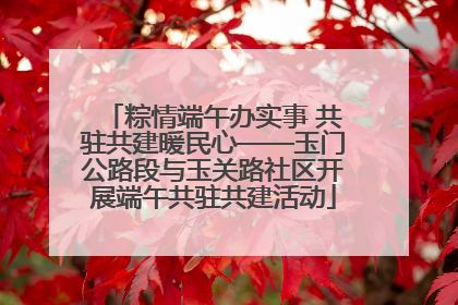 粽情端午办实事 共驻共建暖民心——玉门公路段与玉关路社区开展端午共驻共建活动