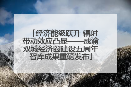 经济能级跃升 辐射带动效应凸显——成渝双城经济圈建设五周年智库成果重磅发布
