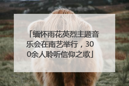缅怀雨花英烈主题音乐会在南艺举行，300余人聆听信仰之歌
