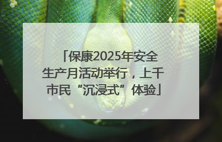 保康2025年安全生产月活动举行，上千市民“沉浸式”体验