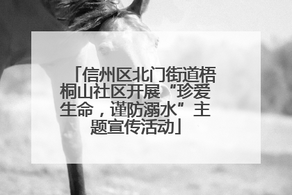 信州区北门街道梧桐山社区开展“珍爱生命，谨防溺水”主题宣传活动