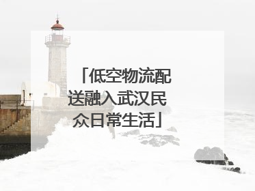 低空物流配送融入武汉民众日常生活