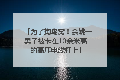 为了掏鸟窝！余姚一男子被卡在10余米高的高压电线杆上