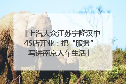 上汽大众江苏宁隆汉中4S店开业：把“服务”写进南京人车生活