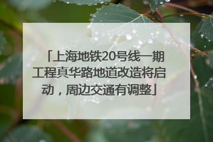 上海地铁20号线一期工程真华路地道改造将启动，周边交通有调整