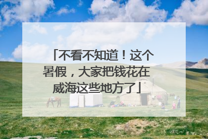 不看不知道！这个暑假，大家把钱花在威海这些地方了