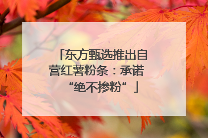 东方甄选推出自营红薯粉条：承诺“绝不掺粉”