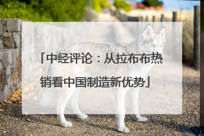 中经评论：从拉布布热销看中国制造新优势