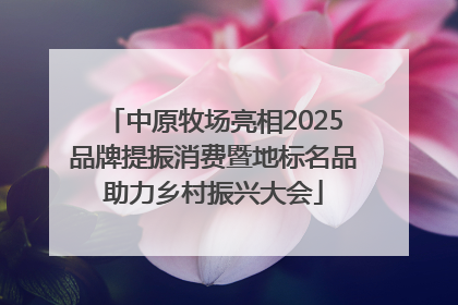 中原牧场亮相2025品牌提振消费暨地标名品助力乡村振兴大会