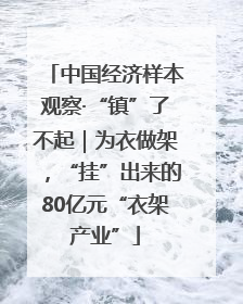 中国经济样本观察·“镇”了不起｜为衣做架，“挂”出来的80亿元“衣架产业”