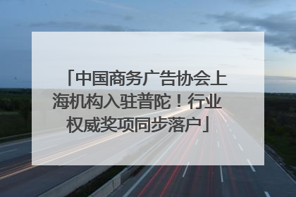 中国商务广告协会上海机构入驻普陀！行业权威奖项同步落户