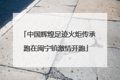 中国辉煌足迹火炬传承跑在闽宁镇激情开跑