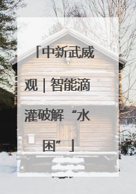 中新武威观｜智能滴灌破解“水困”