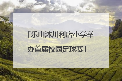 乐山沐川利店小学举办首届校园足球赛