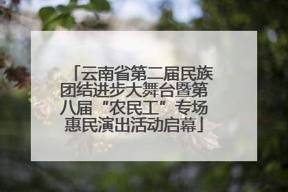 云南省第二届民族团结进步大舞台暨第八届“农民工”专场惠民演出活动启幕