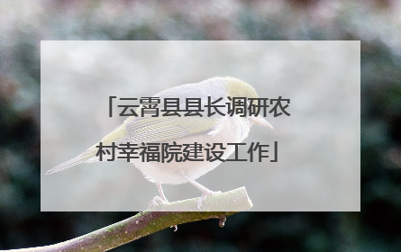云霄县县长调研农村幸福院建设工作